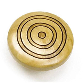 1-3/8" Dia. Round Wood Knob - Maple Target