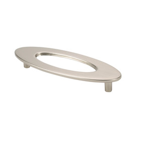 96mm CTC Oval Pull With Hole - Satin Nickel