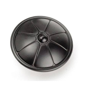 1-1/2" Dia. Flower Knob - Matte Black