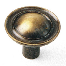 1" Dia. Ambassador Knob - Antique Brass