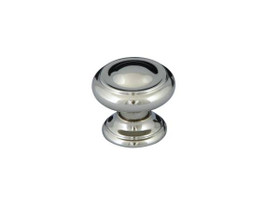 30mm Dia. Classic Expression Round Bubble Ring Knob - Polished Nickel