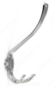 155mm Transitional Curved Triple Hook - Brushed Nickel