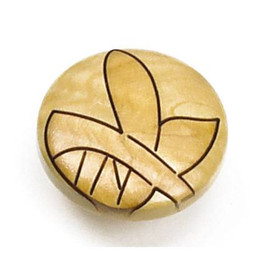 1-3/8" Dia. Round Wood Leaf Knob - Maple