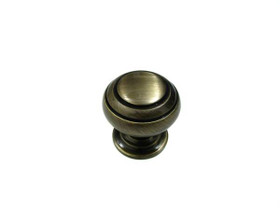 1-1/4" Dia. Classic Expression Round Double Ring Knob - Antique English