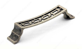 128mm CTC Geometric Art Deco Style Bench Pull - Faux Iron