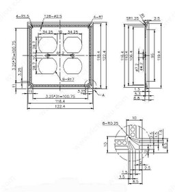 Traditional Ornate Edged 2 Duplex Outlet Switch Plate - Brushed Nickel