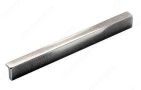192mm CTC Rectangular Industrial Edge Pull - Metallic Brushed Iron