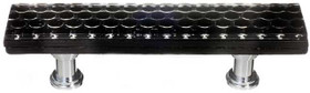 5" Black Honeycomb Pull - Polished Chrome