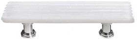 5" White Reed Pull - Satin Nickel