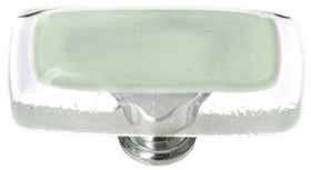 2" Reflective Spruce Green Long Knob - Oil Rubbed Bronze