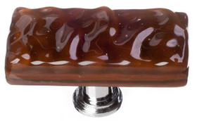 2" Glacier Woodland Brown Long Knob - Oil Rubbed Bronze