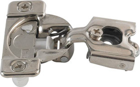 Grass TEC 864 Wrap Around Hinge, 108 degree opening, 1/2" overlay, soft-close, dowel, steel, nickel-plated, 45/9.5 drilling pattern