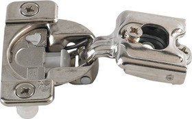 Grass TEC 864 Wrap Around Hinge, 108 degree opening, 3/4" overlay, soft-close, dowel, steel, nickel-plated, 45/9.5 drilling pattern