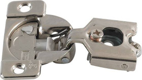 Grass TEC 864 Wrap Around Hinge, 108 degree opening, 7/16" overlay, soft-close, screw-on, steel, nickel-plated, 45/9.5 drilling pattern