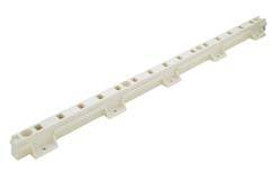 Roll-out Tray Support, adjustable, 1" x 20 1/8" with 1/4" standoff, plastic, white