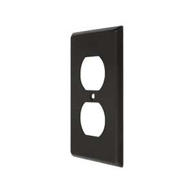 Single Duplex Outlet Transitional Switch Plate - Oil-rubbed Bronze