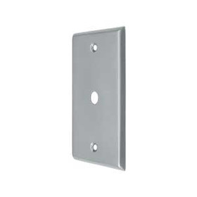 Single Cable TV Transitional Switch Plate - Brushed Chrome