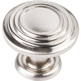 1-1/4" Dia. Vienna Round Ringed Knob - Satin Nickel