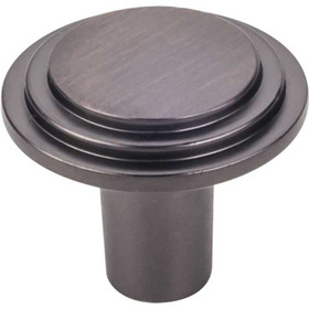 1-1/4" Dia. Large Round Calloway Knob - Brushed Oil Rubbed Bronze