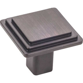 1-1/4" Square Stepped Calloway Knob - Brushed Oil Rubbed Bronze