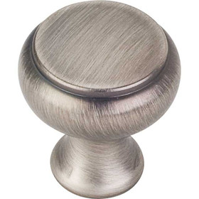 1-1/4" Dia. Westbury Round Knob - Brushed Pewter