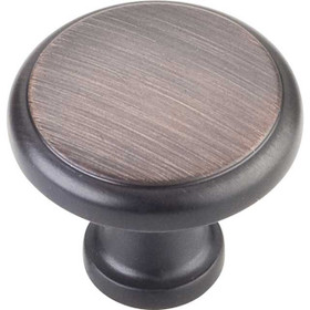 1-1/8" Dia. Gatsby Round Knob - Brushed Oil Rubbed Bronze