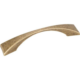 96mm CTC Glendale Bow Pull - Distressed Antique Brass