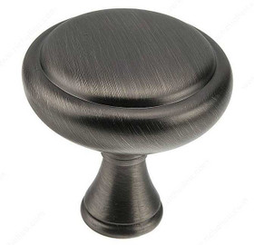 32mm Dia. Classic Round Raised Ring Knob - Antique Nickel