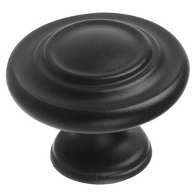 34mm Dia. Rustic Village Expression Round Rings Knob - Matte Black