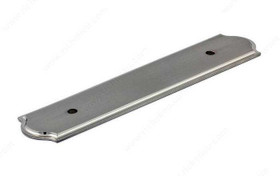 96MM CTC Classic Rounded End Rectangular Handle Backplate - Brushed Nickel