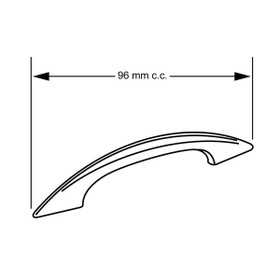 96mm CTC Thin Inspiration Bow Pull - Chrome