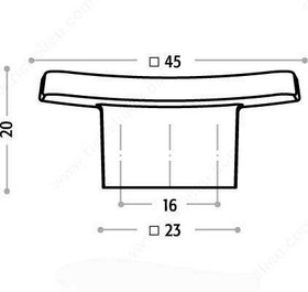 45mm Square Contemporary Knob - Brushed Nickel