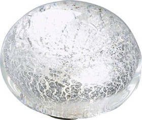 48mm Dia. Murano Round Glass Knob - Brass