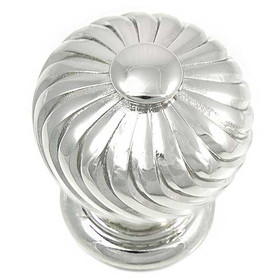 1-1/4" Dia. French Twist Knob - Polished Nickel