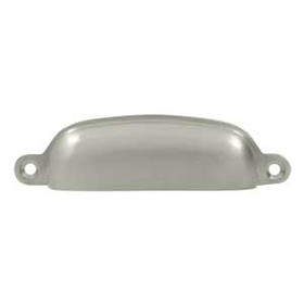 3-5/8" CTC Solid Brass Exposed Shell Pull - Brushed Nickel