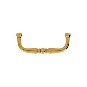 3" CTC Traditional Decorative Wire Pull - PVD Polished Brass