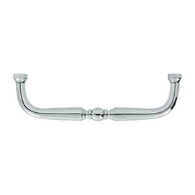 4" CTC Traditional Decorative Wire Pull - Polished Chrome