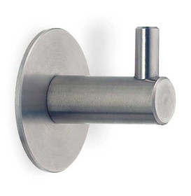 26mm Long Coat Hook - Brushed Stainless Steel