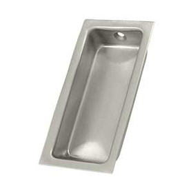 3-5/8" Large Flush Pull - Brushed Nickel