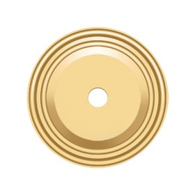 1-1/2" Dia. Round Knob Backplate - PVD Polished Brass