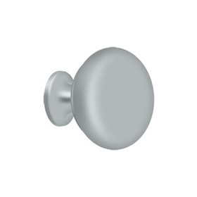 1-1/4" Dia. Round Hollow Knob - Brushed Chrome