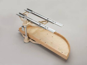 Pivot and Pull Wood 2 Shelf Set, Half-Moon