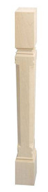 Wood Post, square, Regency, maple, 34 1/2 x 3 1/2 x 3 1/2"