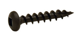 Screw Zip-R, steel, black oxide, pan head, T17, square drive, #8 - Box of 1000 - 1082061