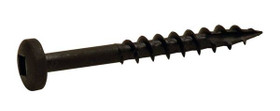 Screw Zip-R, steel, black oxide, pan head, T17, square drive, #8 - Box of 1000 - 1082068