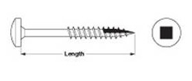Screw, steel, black oxide, face frame, round head, T17, square d - Box of 1000 - 1515680