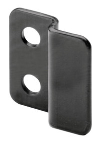 Strike Plate, offset, steel, black, 22mm x 6mm - 23961328