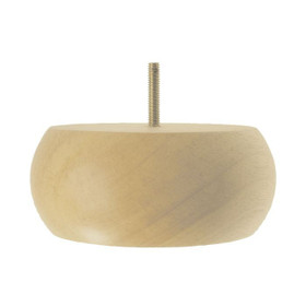 2-1/2" H x 4-1/2" D Bun Foot Leg - Unfinished  2-1/2" H x 4-1/2" D Bun Foot Leg - Unfinished