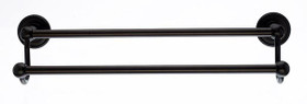 Top Knobs - Bath Double Towel Rod - Oil Rubbed Bronze - Rope Back Plate (TKED7ORBF)