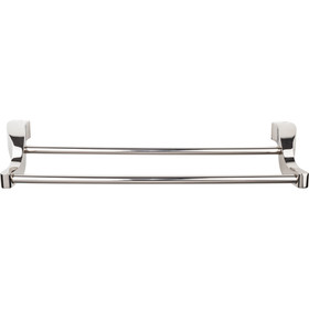 Top Knobs - Bath Double Towel Rod - Polished Nickel (TKAQ11PN)